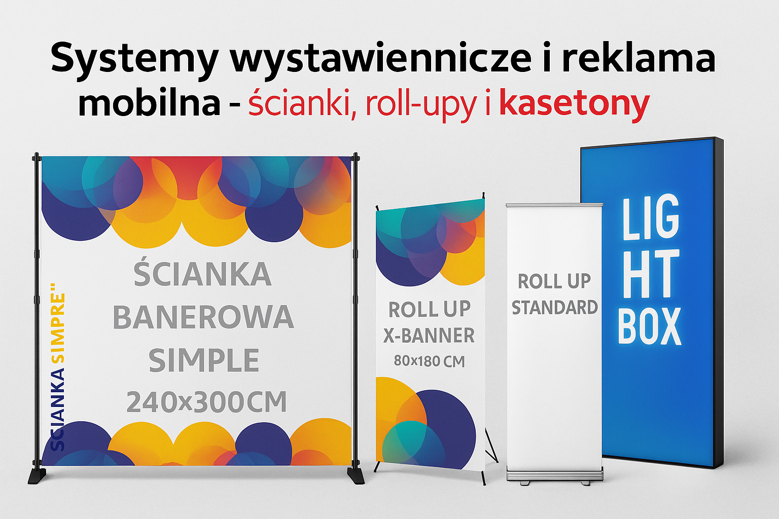 Systemy wystawiennicze – roll-upy, ścianki i kasetony, które przyciągają uwagę