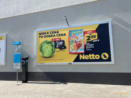 Banner s čelním osvětlením 510g/m2 o velikosti 200x100 cm 