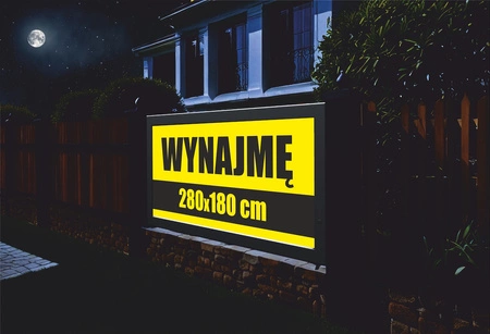 Baner powlekany backlit 510 g/m2 o rozmiarze 280x180 cm