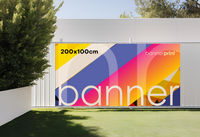 Baner powlekany Frontlit 510g/m2 o rozmiarze 200x100 cm