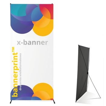 Roll Up X-Banner Compact 80×180 cm – Lekka Konstrukcja 
