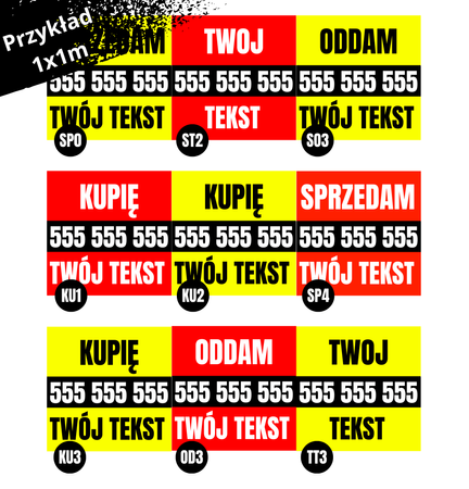 510g/m2 banner acoperit 2x1m prelată