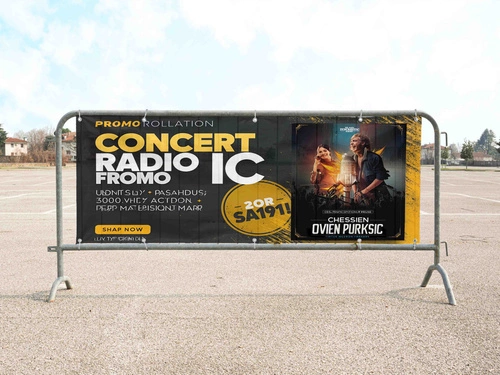 Banery jednostronny mono na Barierke