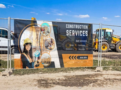 Baner na Ogrodzenie budowlane - dowolny rozmiar